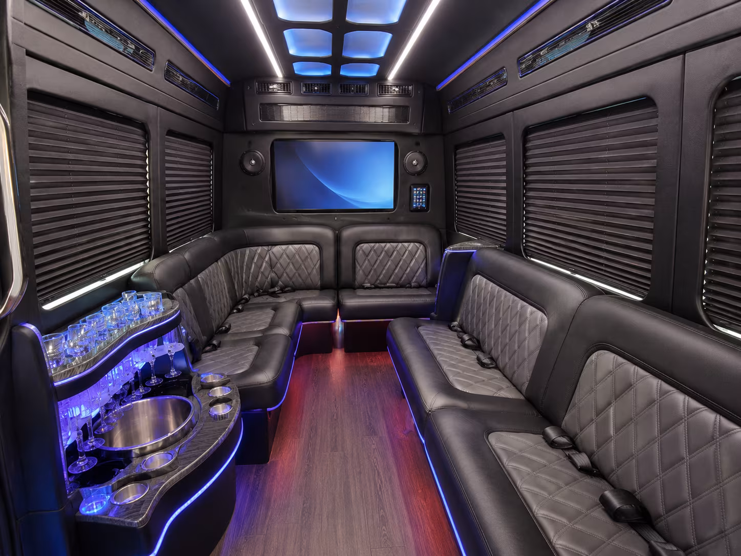 gastonia party bus interior